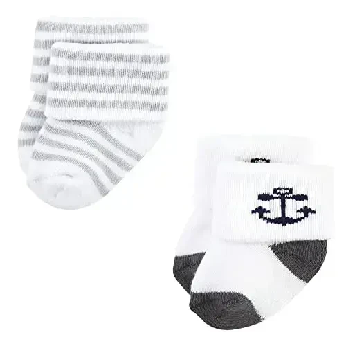 Hudson Baby Baby Girls' Cotton Rich Newborn and Terry Socks - 5