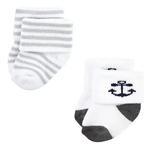 Hudson Baby Baby Girls' Cotton Rich Newborn and Terry Socks - 5