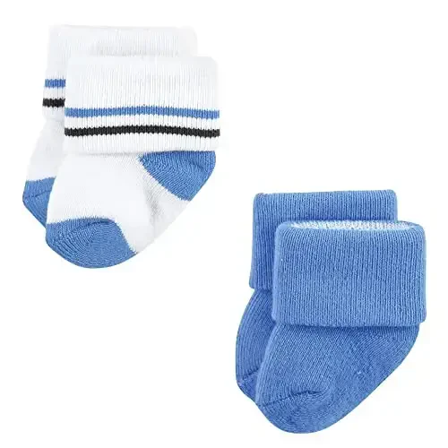 Hudson Baby Baby Girls' Cotton Rich Newborn and Terry Socks - 7