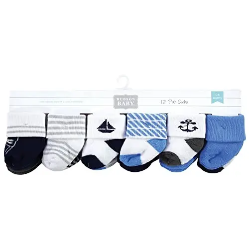 Hudson Baby Baby Girls' Cotton Rich Newborn and Terry Socks - BABYVISION INC. (1)