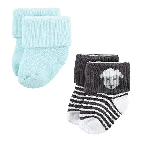 Hudson Baby Baby Girls' Cotton Rich Newborn and Terry Socks - 3
