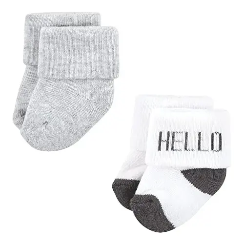 Hudson Baby Baby Girls' Cotton Rich Newborn and Terry Socks - 5