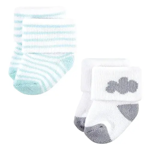 Hudson Baby Baby Girls' Cotton Rich Newborn and Terry Socks - 6
