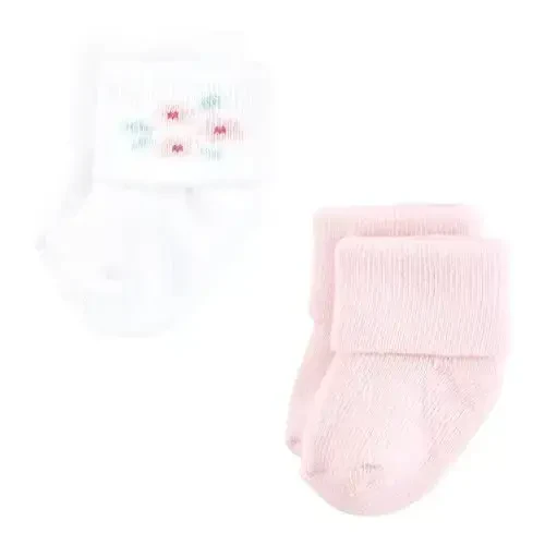 Hudson Baby Baby Girls' Cotton Rich Newborn and Terry Socks - 4