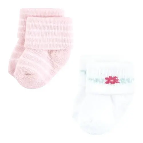 Hudson Baby Baby Girls' Cotton Rich Newborn and Terry Socks - 5