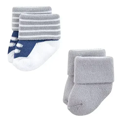 Hudson Baby Baby Girls' Cotton Rich Newborn and Terry Socks - 7