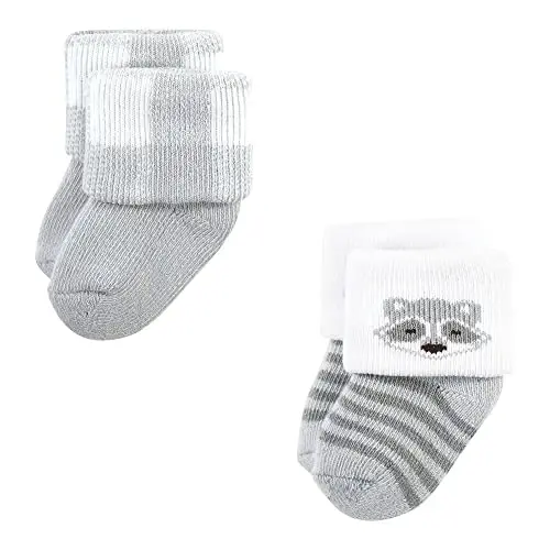 Hudson Baby Baby Girls' Cotton Rich Newborn and Terry Socks - 6