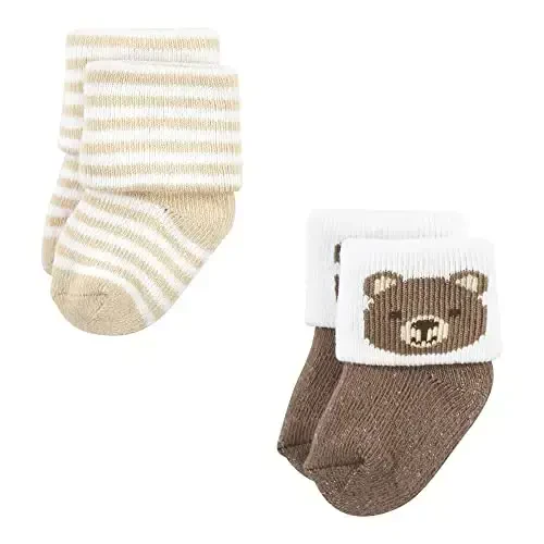 Hudson Baby Baby Girls' Cotton Rich Newborn and Terry Socks - 4