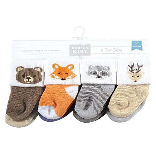Hudson Baby Baby Girls' Cotton Rich Newborn and Terry Socks - BABYVISION INC. (1)