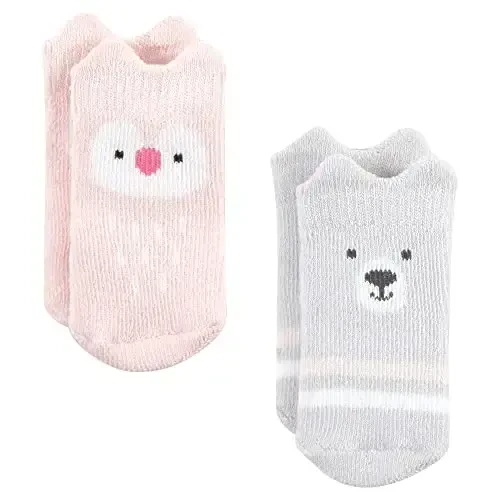 Hudson Baby Baby Girls' Cotton Rich Newborn and Terry Socks - 5