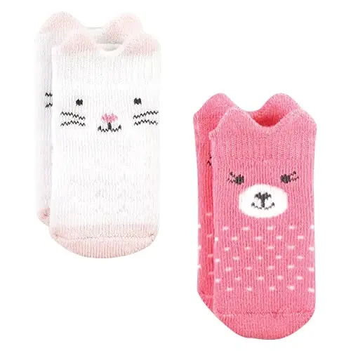 Hudson Baby Baby Girls' Cotton Rich Newborn and Terry Socks - 3