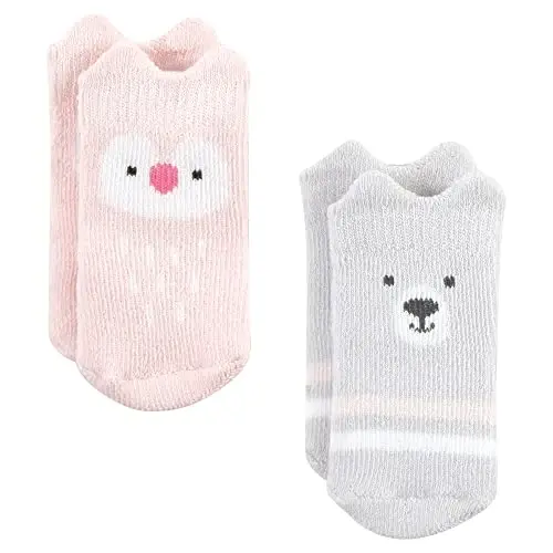 Hudson Baby Baby Girls' Cotton Rich Newborn and Terry Socks - 5