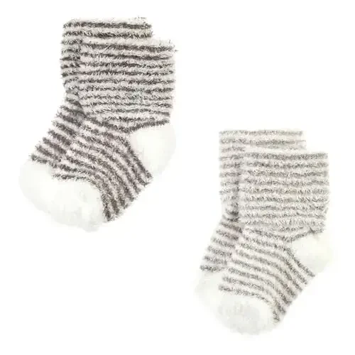 Hudson Baby Baby Girls' Cotton Rich Newborn and Terry Socks - 5