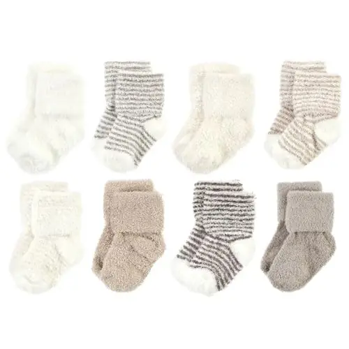 Hudson Baby Baby Girls' Cotton Rich Newborn and Terry Socks - 1