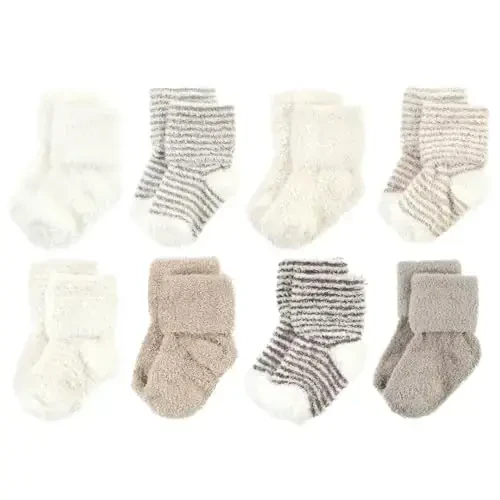 Hudson Baby Baby Girls' Cotton Rich Newborn and Terry Socks 