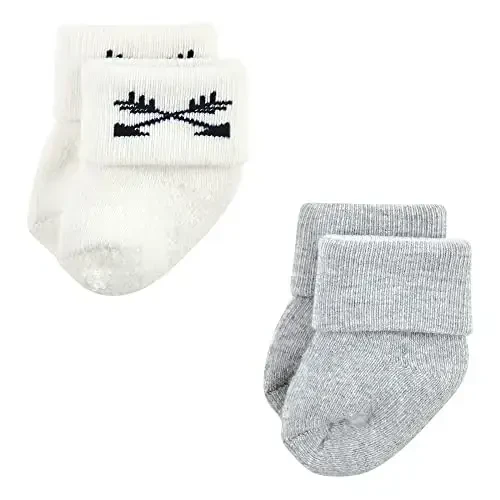 Hudson Baby Baby Girls' Cotton Rich Newborn and Terry Socks - 7