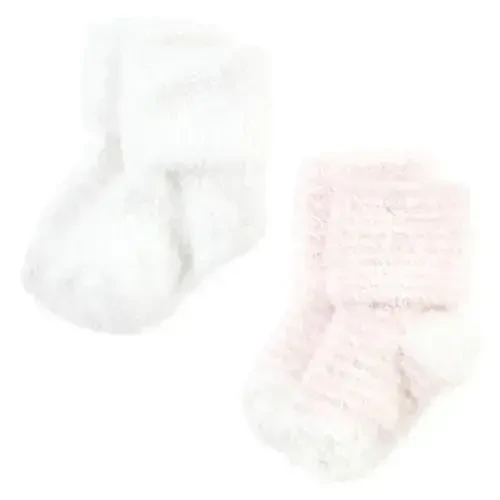 Hudson Baby Baby Girls' Cotton Rich Newborn and Terry Socks - 9