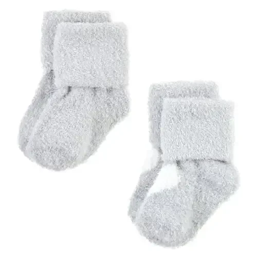 Hudson Baby Baby Girls' Cotton Rich Newborn and Terry Socks - 8