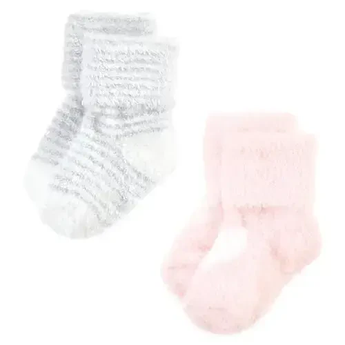 Hudson Baby Baby Girls' Cotton Rich Newborn and Terry Socks - 7