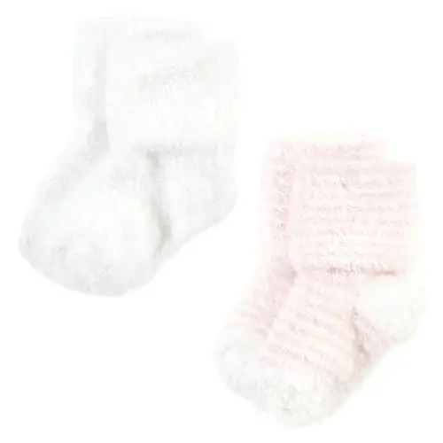Hudson Baby Baby Girls' Cotton Rich Newborn and Terry Socks - 4