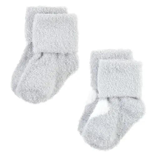 Hudson Baby Baby Girls' Cotton Rich Newborn and Terry Socks - 5