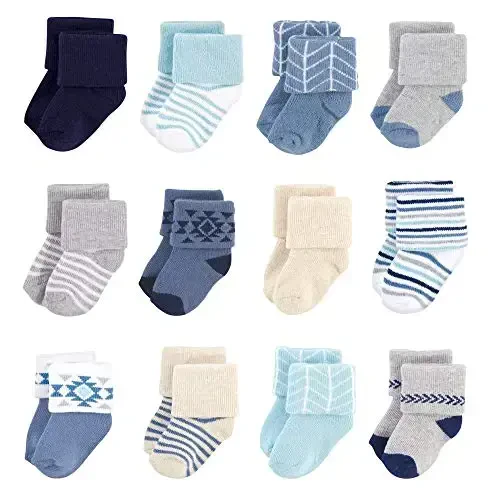 Hudson Baby Baby Girls' Cotton Rich Newborn and Terry Socks - HUDSON