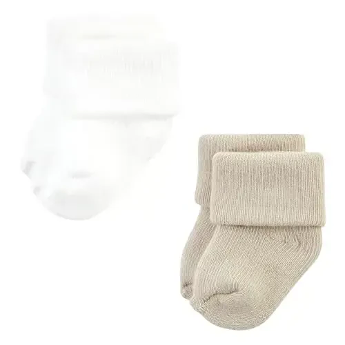 Hudson Baby Baby Girls' Cotton Rich Newborn and Terry Socks - 6