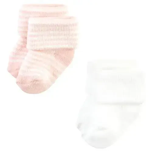 Hudson Baby Baby Girls' Cotton Rich Newborn and Terry Socks - 6
