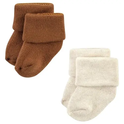 Hudson Baby Baby Girls' Cotton Rich Newborn and Terry Socks - 5