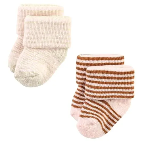 Hudson Baby Baby Girls' Cotton Rich Newborn and Terry Socks - 7