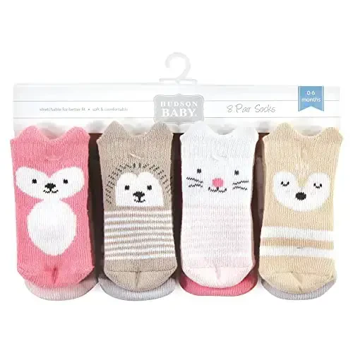 Hudson Baby Baby Girls' Cotton Rich Newborn and Terry Socks - BABYVISION INC. (1)