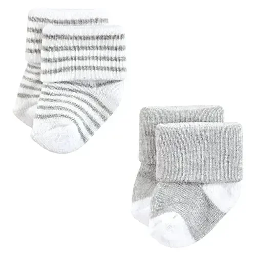 Hudson Baby Baby Girls' Cotton Rich Newborn and Terry Socks - 6