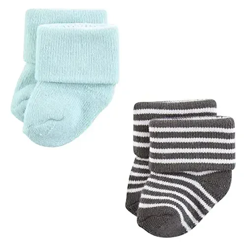 Hudson Baby Baby Girls' Cotton Rich Newborn and Terry Socks - 7
