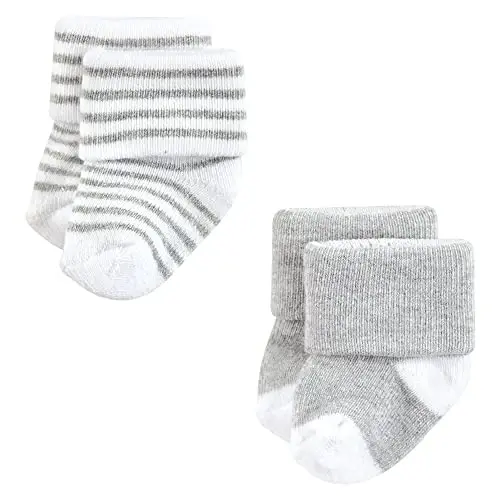 Hudson Baby Baby Girls' Cotton Rich Newborn and Terry Socks - 6