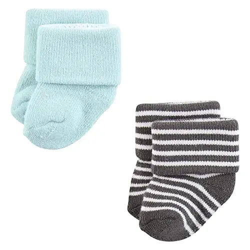 Hudson Baby Baby Girls' Cotton Rich Newborn and Terry Socks - 7