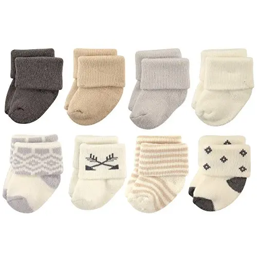 Hudson Baby Baby Girls' Cotton Rich Newborn and Terry Socks - 1