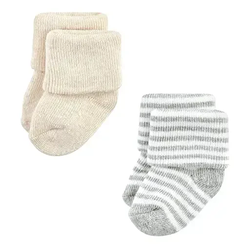 Hudson Baby Baby Girls' Cotton Rich Newborn and Terry Socks - 5