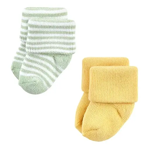 Hudson Baby Baby Girls' Cotton Rich Newborn and Terry Socks - 4