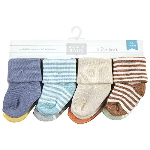Hudson Baby Baby Girls' Cotton Rich Newborn and Terry Socks - BABYVISION INC. (1)