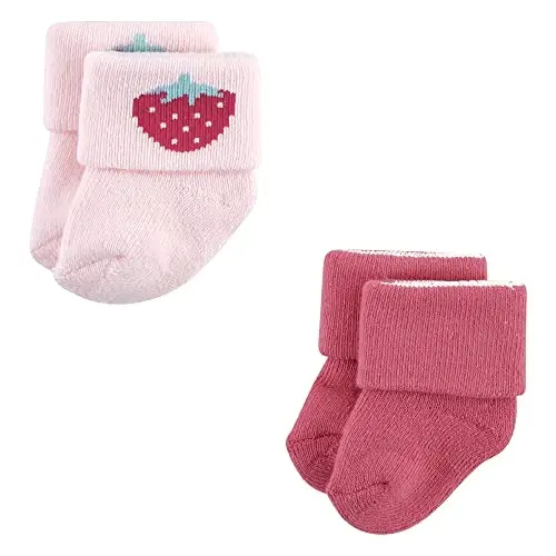 Hudson Baby Baby Girls' Cotton Rich Newborn and Terry Socks - 3