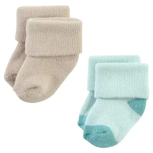 Hudson Baby Baby Girls' Cotton Rich Newborn and Terry Socks - 3