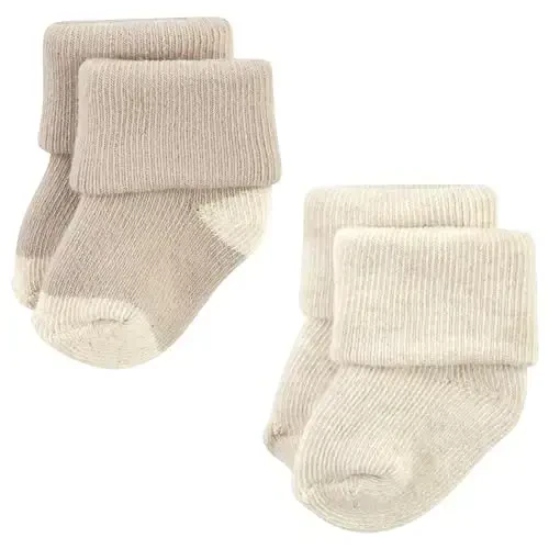 Hudson Baby Baby Girls' Cotton Rich Newborn and Terry Socks - 6