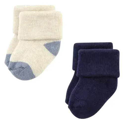 Hudson Baby Baby Girls' Cotton Rich Newborn and Terry Socks - 4