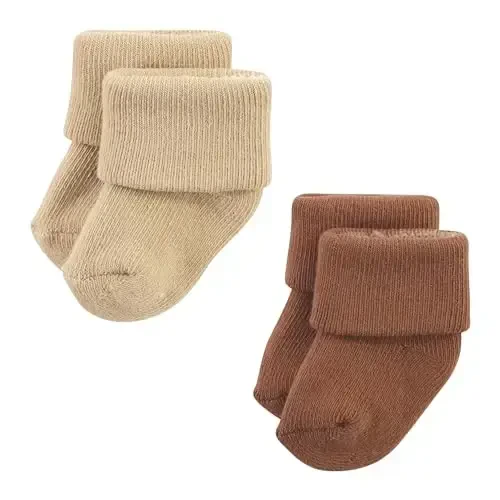 Hudson Baby Baby Girls' Cotton Rich Newborn and Terry Socks - 5