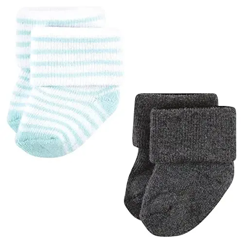 Hudson Baby Baby Girls' Cotton Rich Newborn and Terry Socks - 5