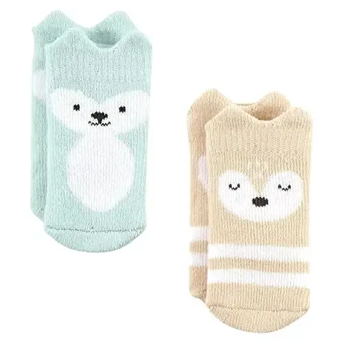 Hudson Baby Baby Girls' Cotton Rich Newborn and Terry Socks - 4