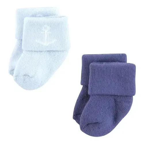 Hudson Baby Baby Girls' Cotton Rich Newborn and Terry Socks - 6