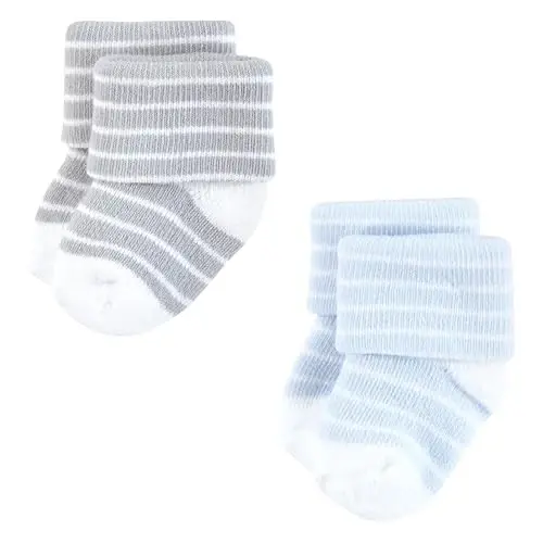Hudson Baby Baby Girls' Cotton Rich Newborn and Terry Socks - 5