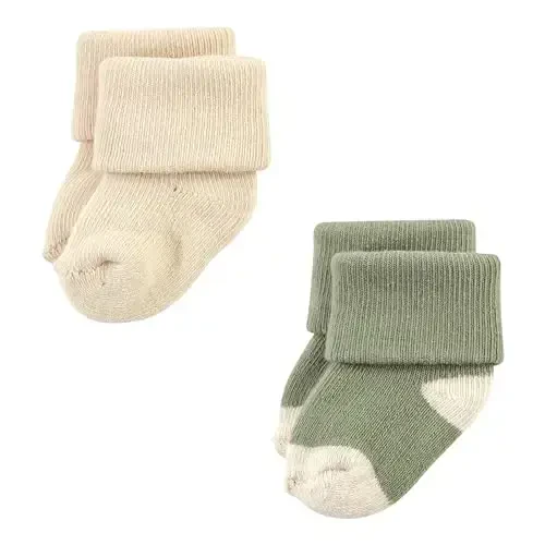 Hudson Baby Baby Girls' Cotton Rich Newborn and Terry Socks - 5