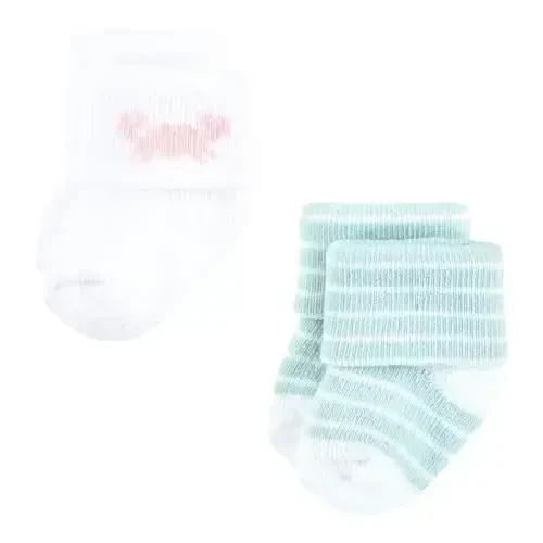 Hudson Baby Baby Girls' Cotton Rich Newborn and Terry Socks - 9